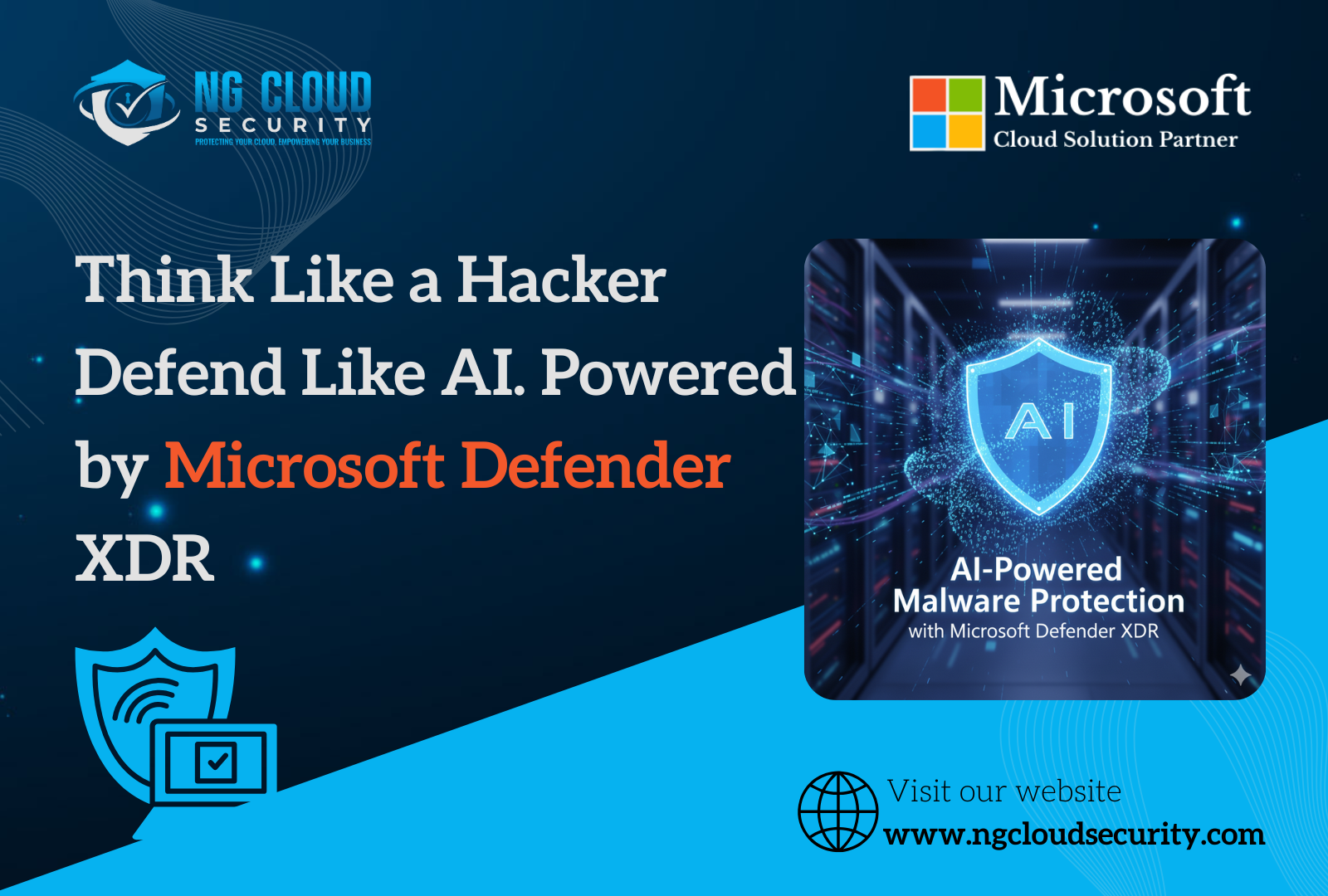 Microsoft Defender XDR dashboard showing AI-driven malware analysis.